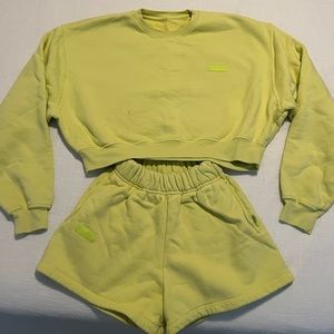 SET ACTIVE SWEAT SET HIGHLIGHTER SMALL